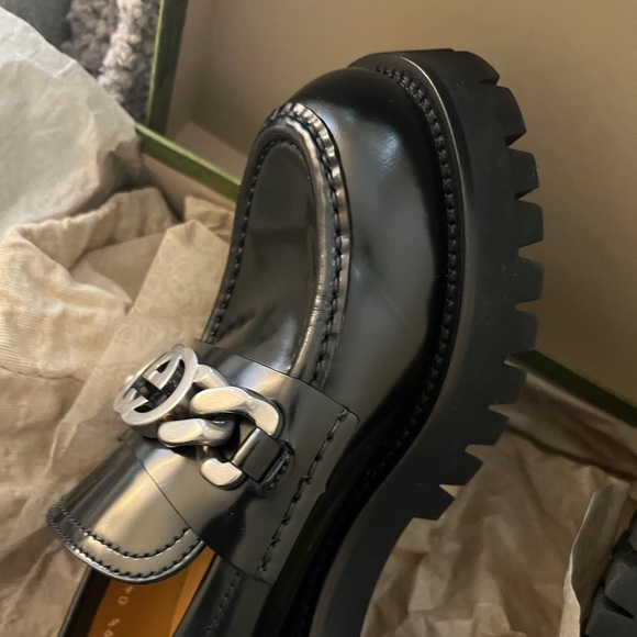New Gucci Chunky Loafers Chained GG 39.5 MSRP $1190 - Picture 5 of 13